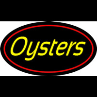 Yellow Oysters Red Oval Neonreclame