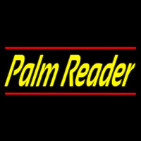 Yellow Palm Reader Red Line Neonreclame