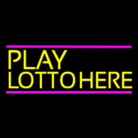 Yellow Play Lotto Here Neonreclame
