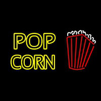 Yellow Popcorn With Logo Neonreclame