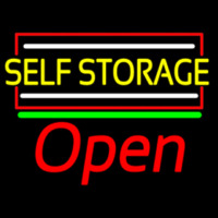 Yellow Self Storage Block With Open 1 Neonreclame