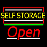 Yellow Self Storage Block With Open 2 Neonreclame