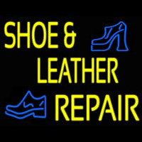 Yellow Shoe And Leather Repair Neonreclame