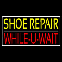 Yellow Shoe Repair Red While You Wait Neonreclame
