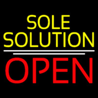 Yellow Sole Solution Open Neonreclame
