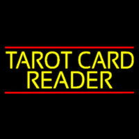Yellow Tarot Card Reader Block Neonreclame