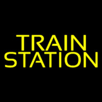 Yellow Train Station Neonreclame