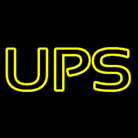 Yellow Ups Double Stroke Neonreclame