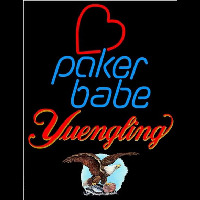 Yuengling Poker Girl Heart Babe Beer Sign Neonreclame