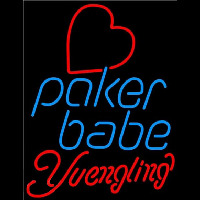 Yuengling Poker Girl Heart Babe Beer Sign Neonreclame