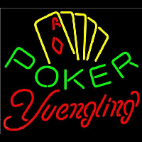 Yuengling Poker Yellow Beer Sign Neonreclame